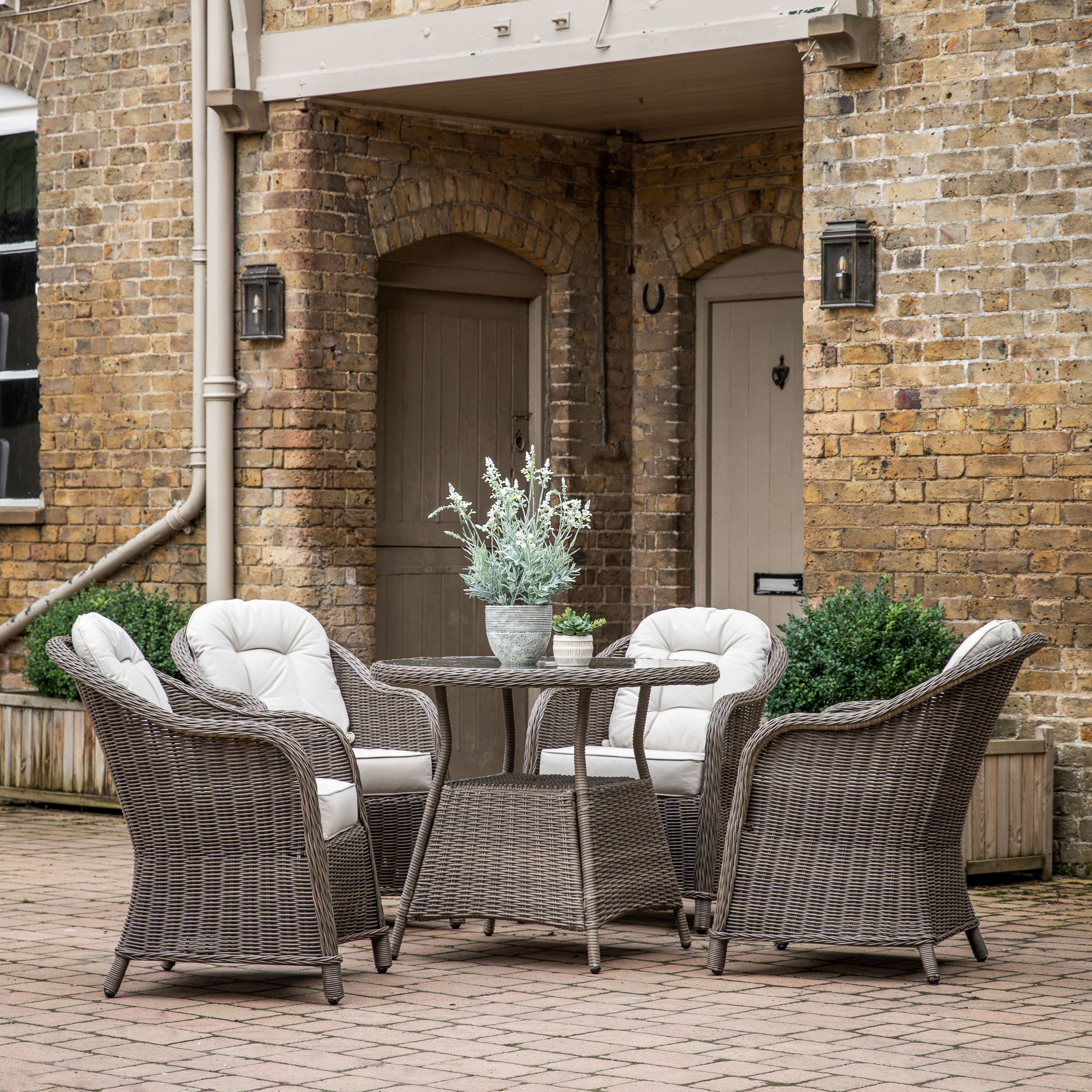 Photograph of outdoor table and chairs